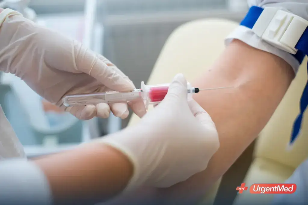 Blood being drawn for laboratory testing