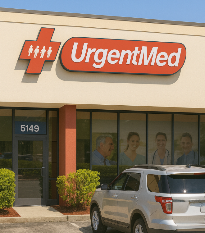 UrgentMed Davie urgent care center storefront at 5149 S University Drive